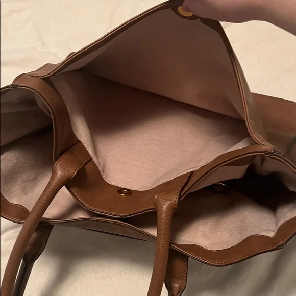 Lucky Brand brown leather tote and pouch - Picture 5 of 5